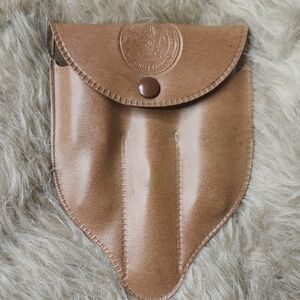 Brown Leather Pouch boyscotts servival kit